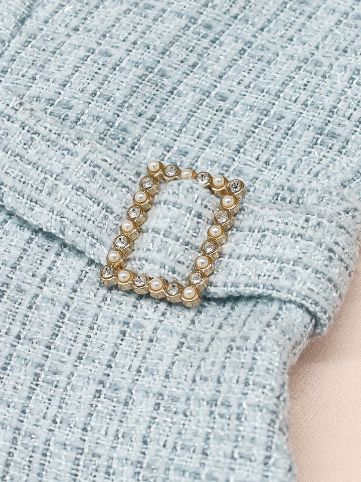 ワンピース sheller gold button box pleated tweed Chanel Yellow Tweed Skirt Suit With Gold Buttons – Vintage Grace