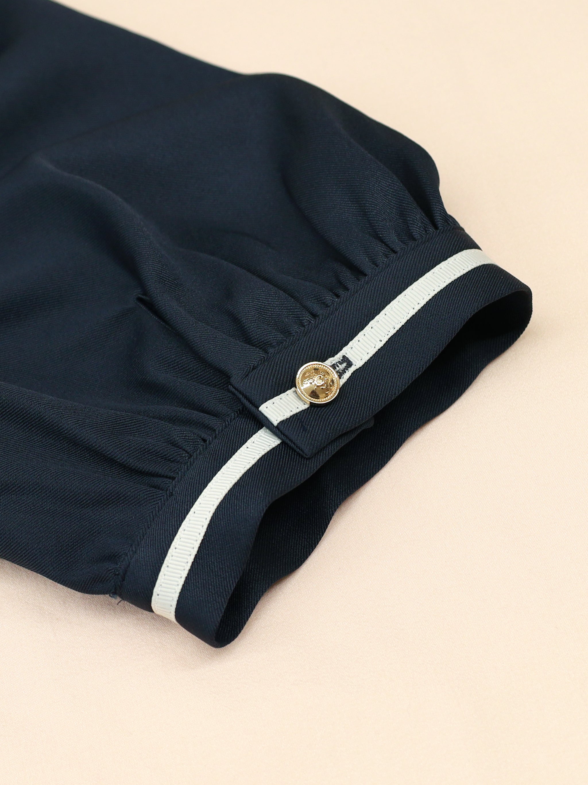 Brave Heart レイヤードワンピース ネイビー Brave Heart レイヤード長袖ワンピース – Amavel（アマベル