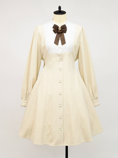 Aimer Rose ストライプミドル丈ワンピース ベージュ（Beige） FREE ｜Amavel（アマベル）公式サイト