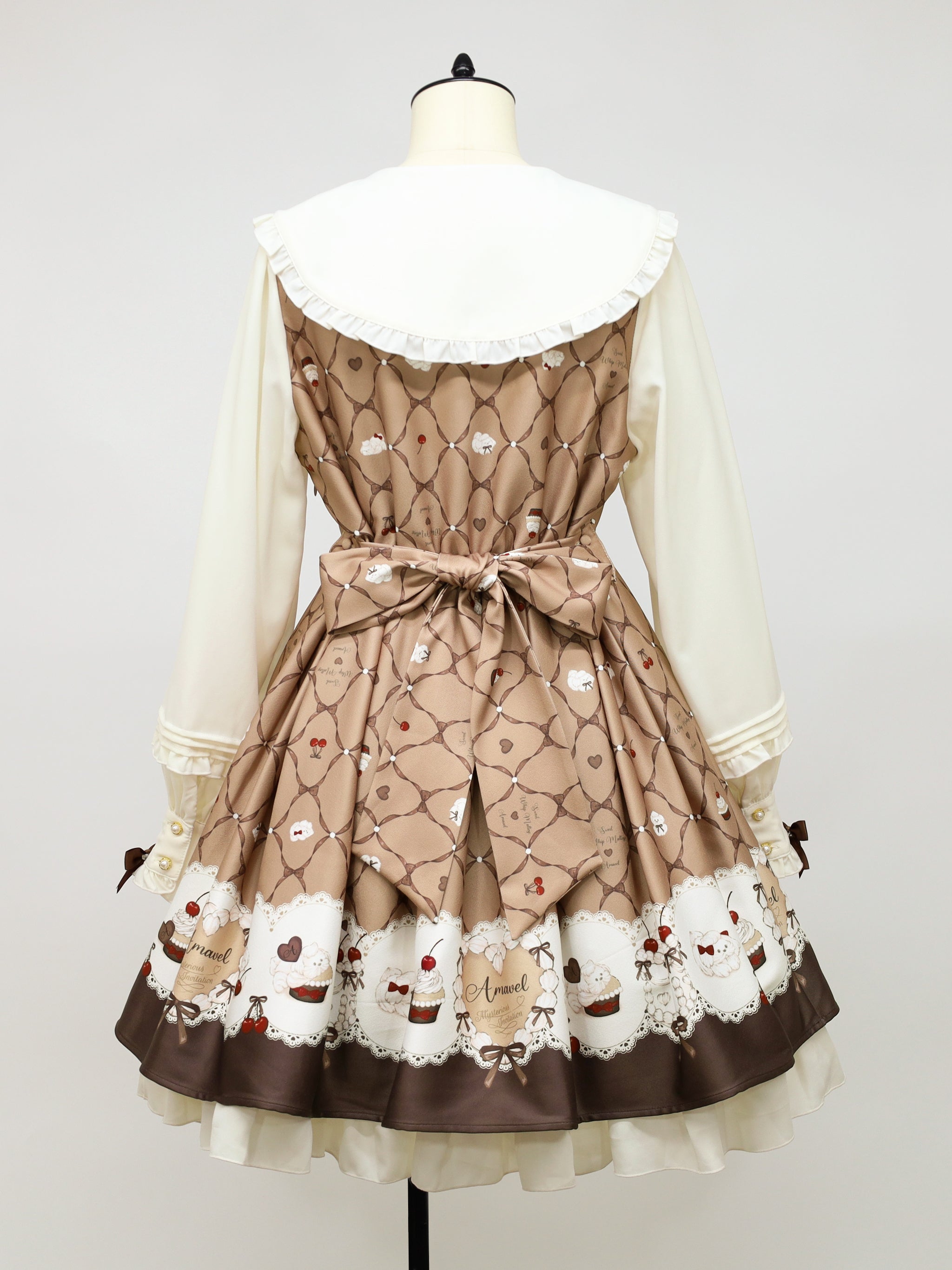 新品♡アマベル♡Sweet Whipプリントワンピ♡ブラウン♡リボンノベルティ付 Sweet Whip プリントワンピース – Amavel（アマベル）公式サイト