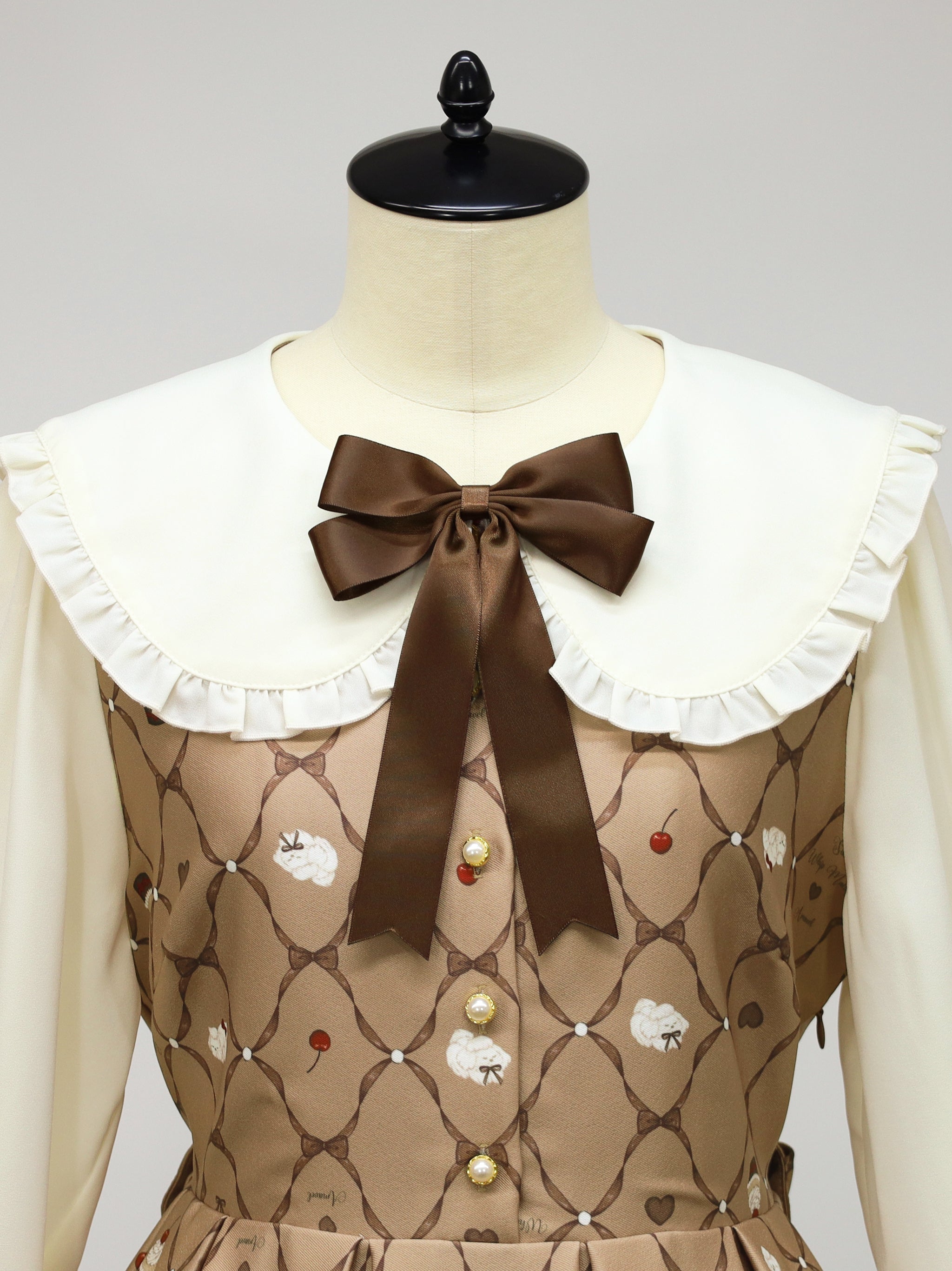 新品♡アマベル♡Sweet Whipプリントワンピ♡ブラウン♡リボンノベルティ付 Sweet Whip プリントワンピース – Amavel（アマベル）公式サイト