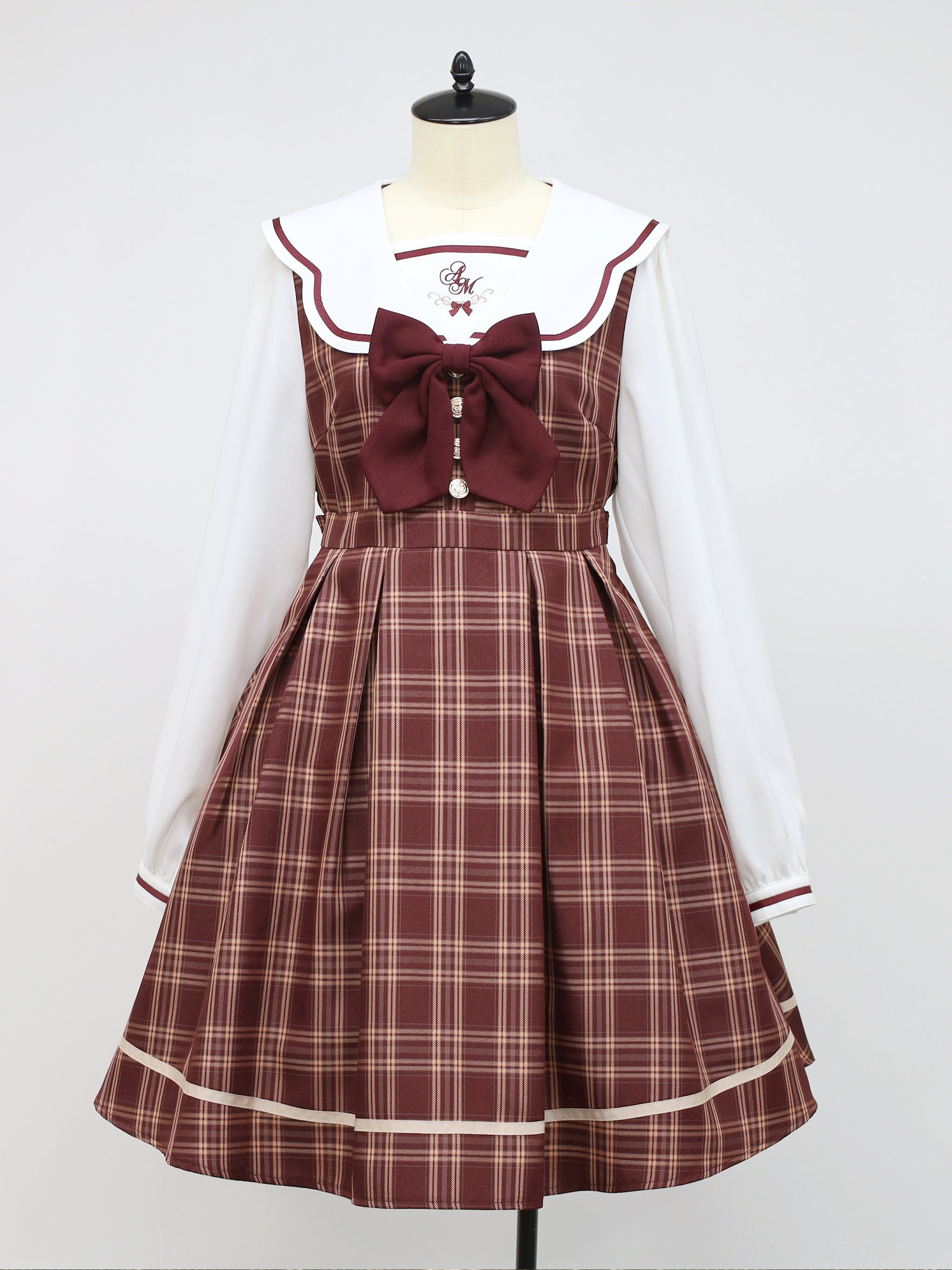 Mysterious School チェックセーラーワンピース – Amavel