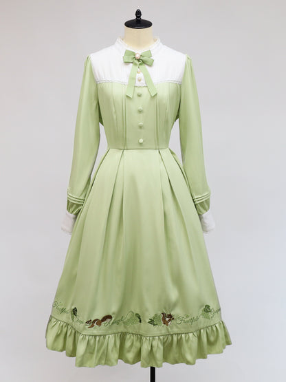 葡萄とりすの秋祭りワンピース ミントグリーン（Mint Green） FREE ｜Amavel（アマベル）公式サイト