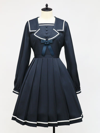 テーラードセーラープリーツワンピース ネイビー（Navy） FREE ｜Amavel（アマベル）公式サイト