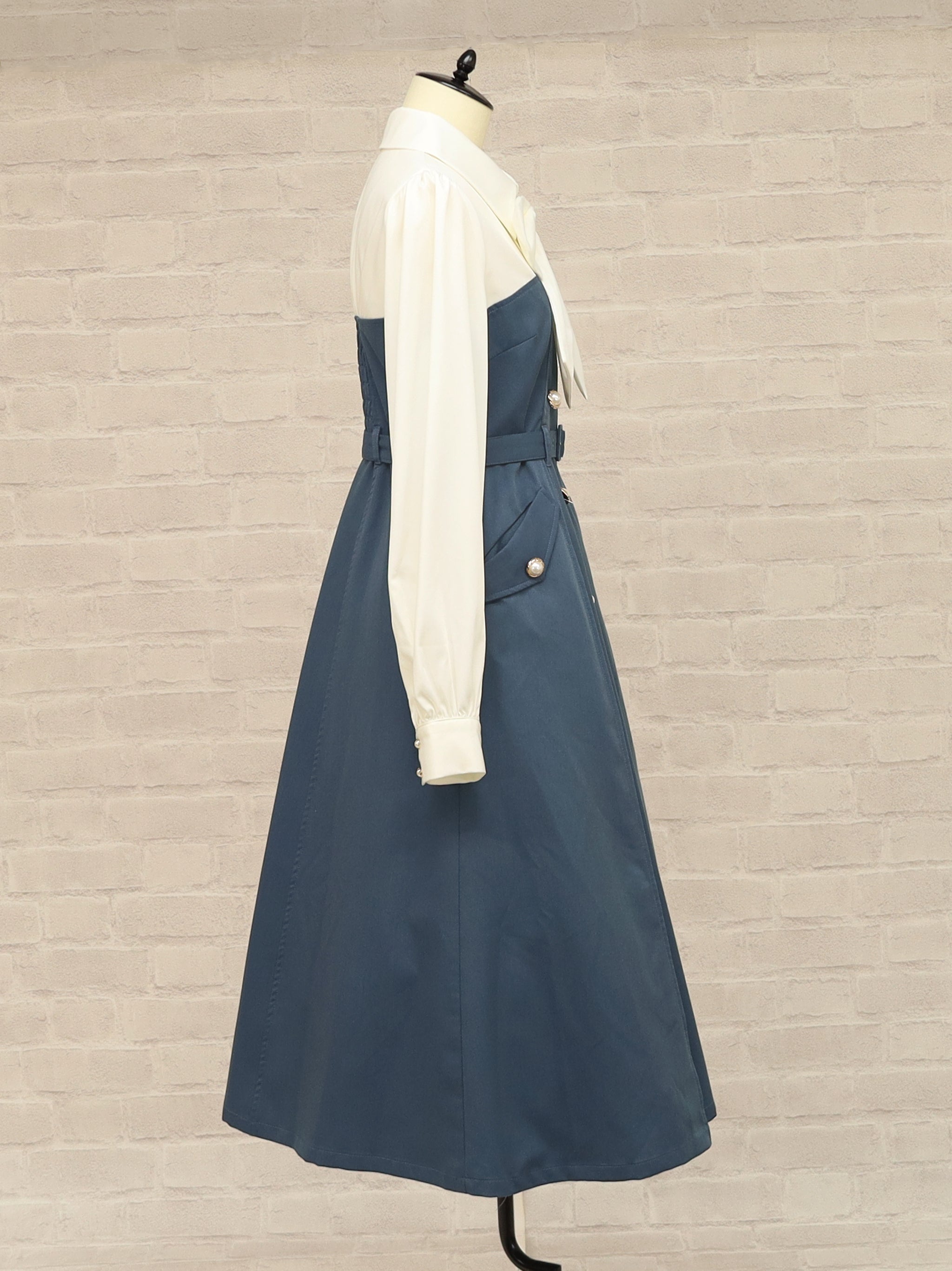 PIERRE BALMAIN ベルト付 バンドカラー ワンピース トレンチコート Perfect Suit FActory トレンチコート コート ツイルストレッチ