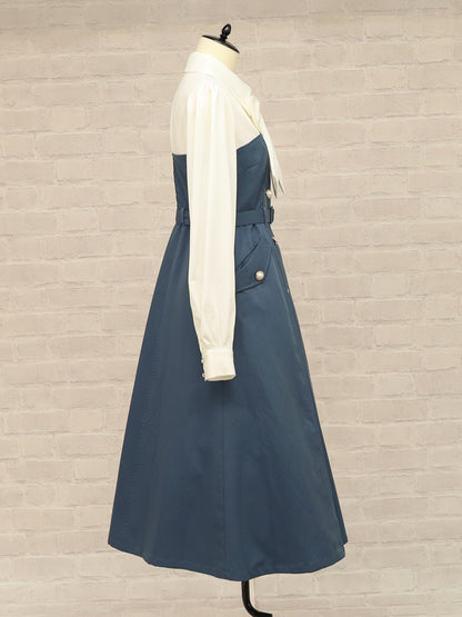 ベルト付きレイヤードトレンチワンピース ｜Amavel（アマベル）公式サイト