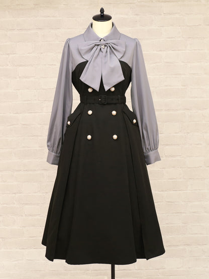 ベルト付きレイヤードトレンチワンピース ｜Amavel（アマベル）公式サイト