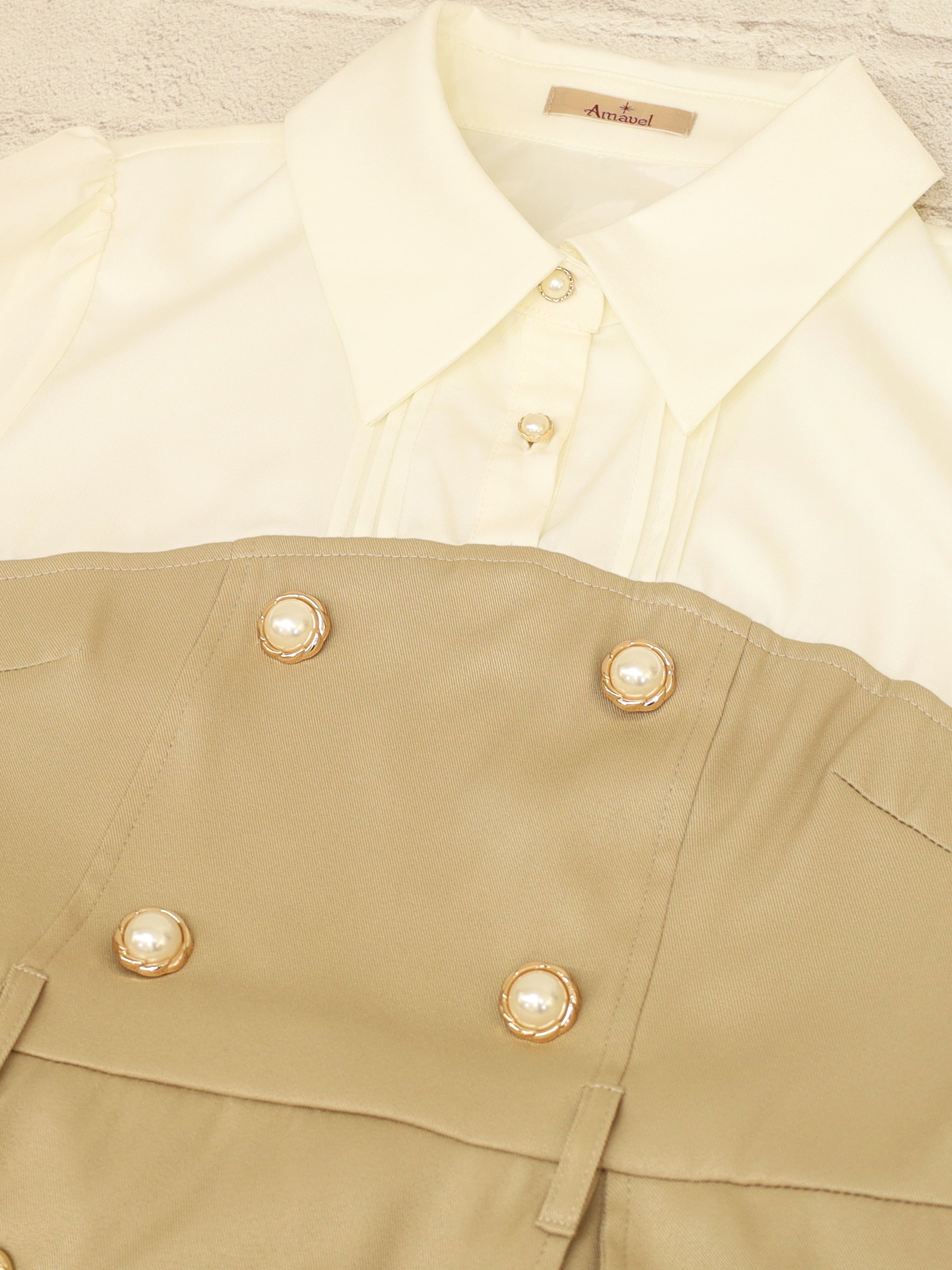 ベルト付きレイヤードトレンチワンピース ｜Amavel（アマベル）公式サイト