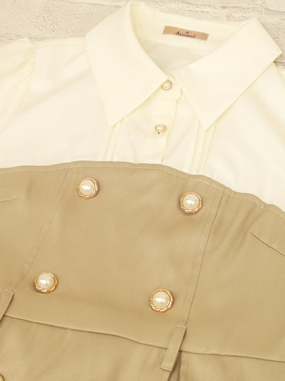 ベルト付きレイヤードトレンチワンピース ｜Amavel（アマベル）公式サイト