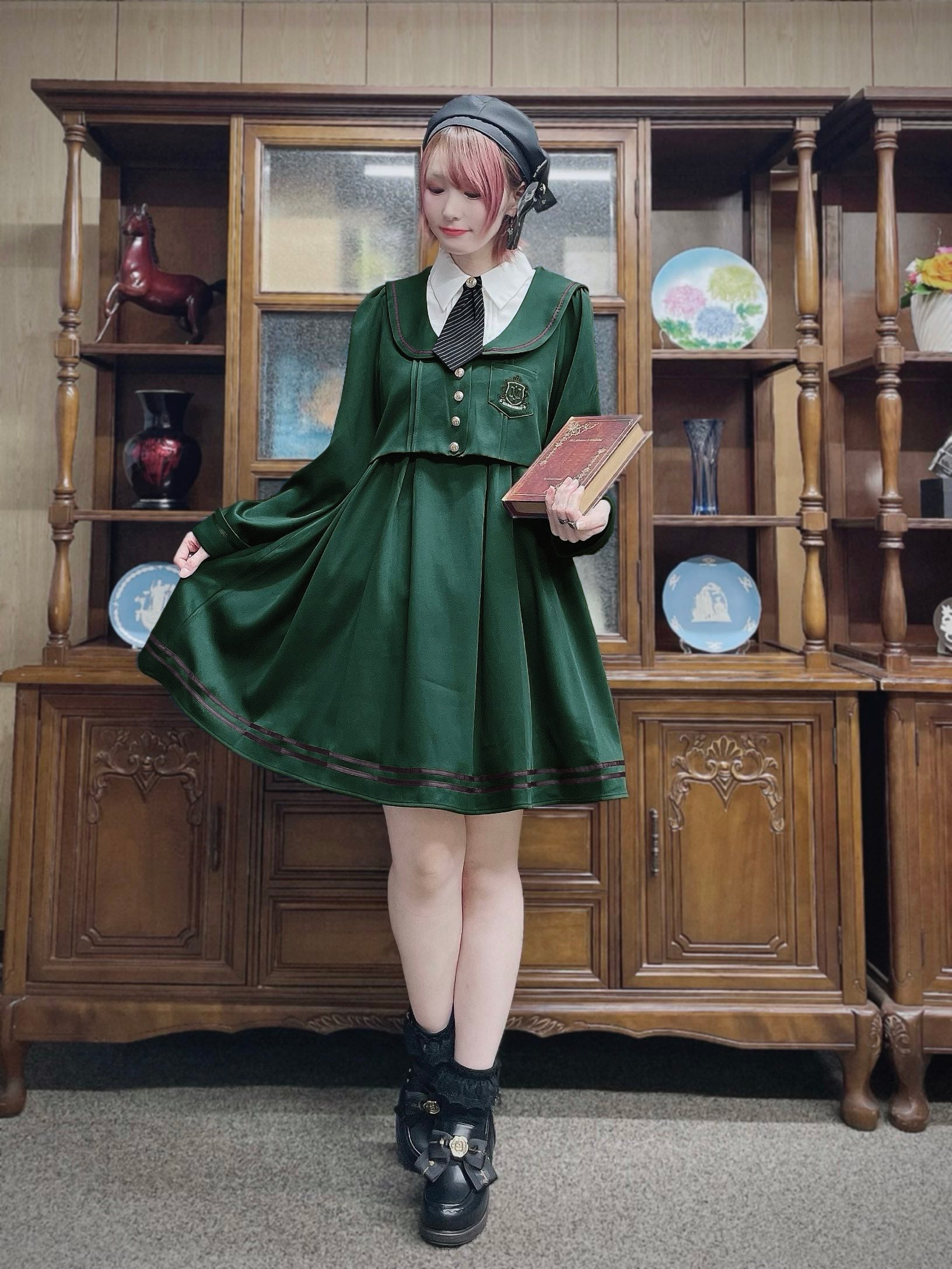 Noble Academy Setup風セーラーワンピース グリーン（Green） FREE ｜Amavel（アマベル）公式サイト