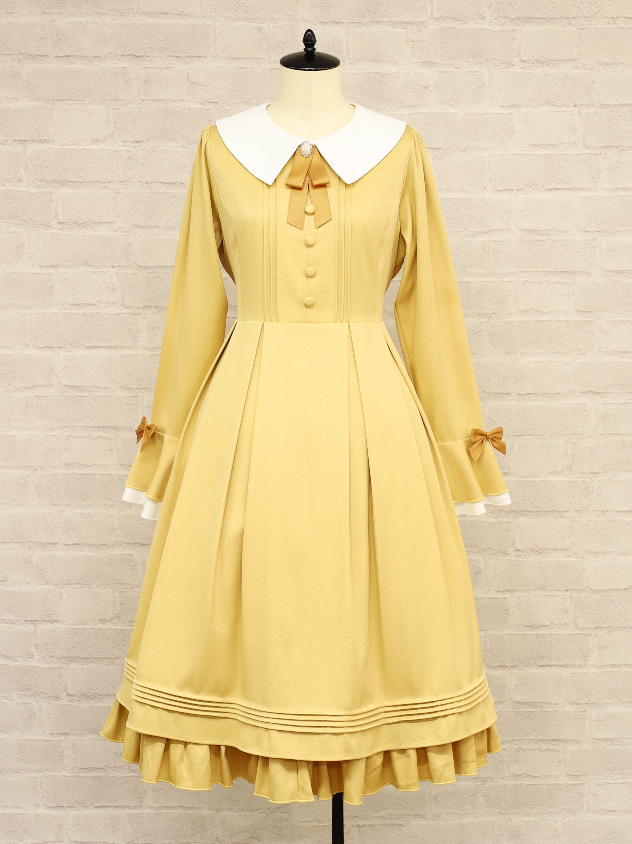 Flare Graceミドル丈ワンピース イエロー（Yellow） FREE ｜Amavel（アマベル）公式サイト