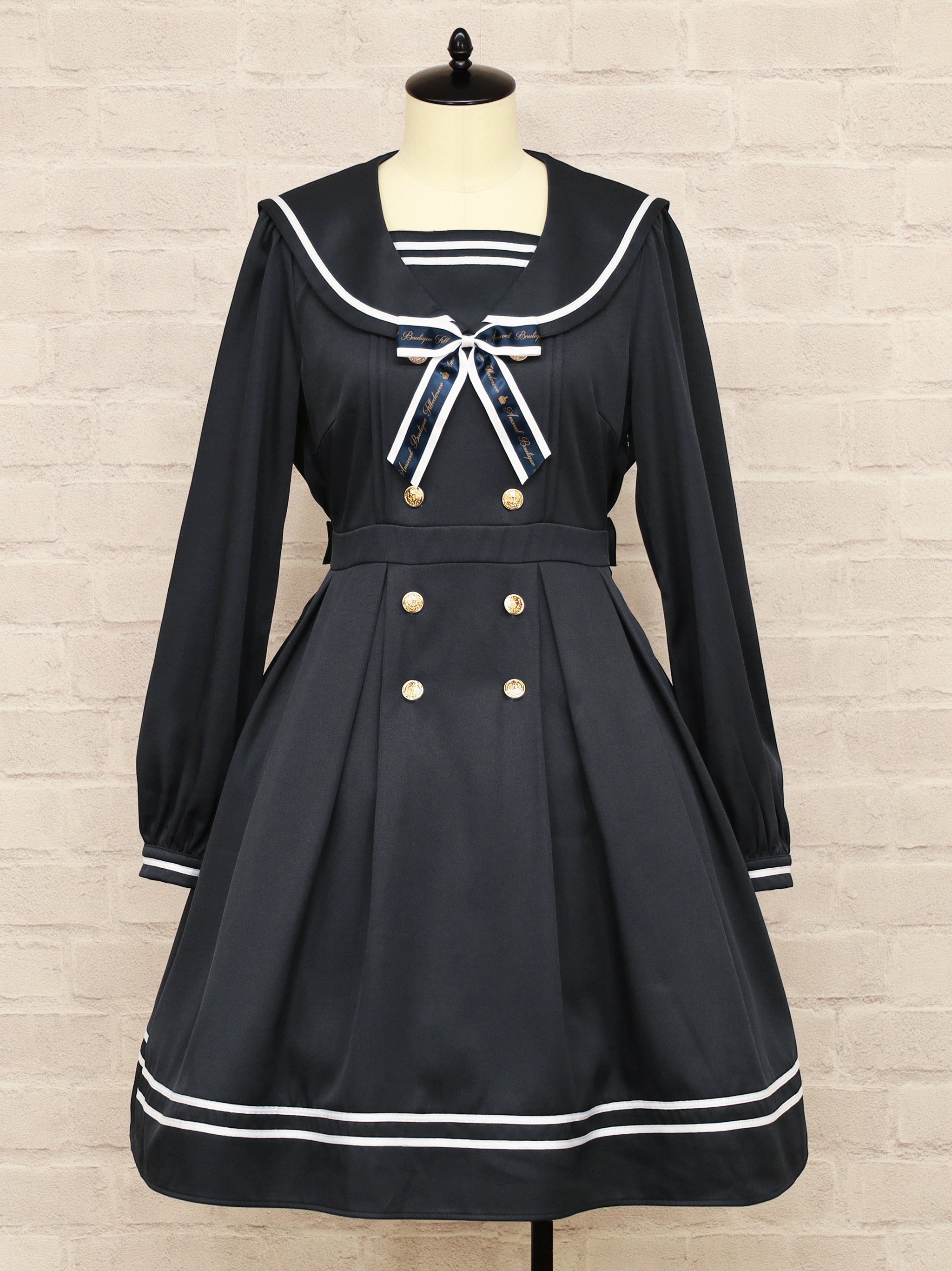 Message Ribbon セーラーワンピース ネイビー（Navy） FREE ｜Amavel（アマベル）公式サイト