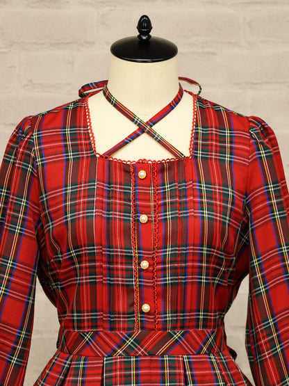 Dolly Holiday チェックティアードワンピース (ミドル丈) ｜Amavel（アマベル）公式サイト