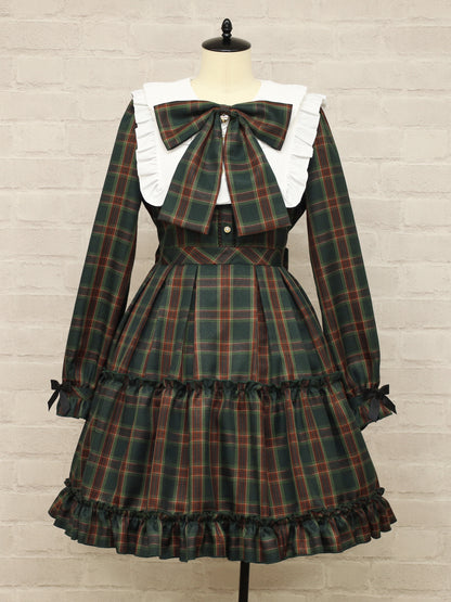 Dolly Holiday チェックティアードワンピース (ミドル丈) グリーン（Green） FREE ｜Amavel（アマベル）公式サイト