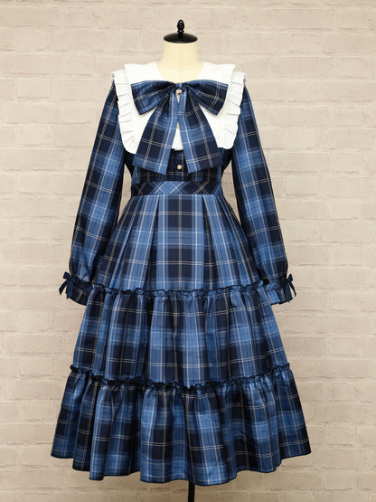 Dolly Holiday チェックティアードワンピース(ロング丈) ブルー（Blue） FREE ｜Amavel（アマベル）公式サイト