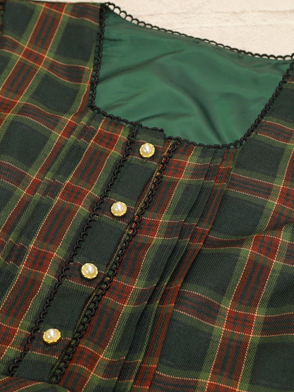 Dolly Holiday チェックティアードワンピース(ロング丈) ｜Amavel（アマベル）公式サイト