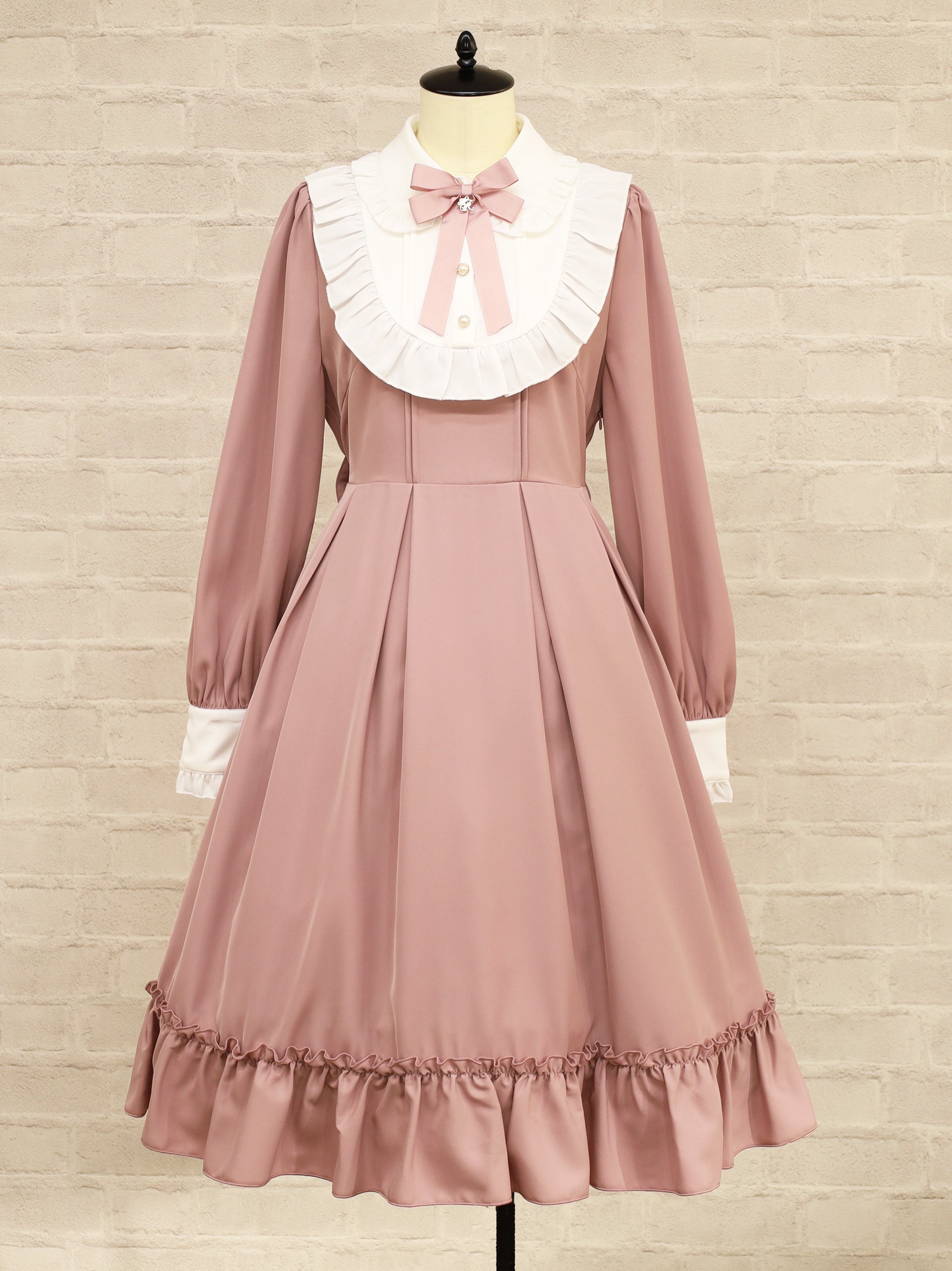 Classical Lady ロング丈ワンピース ピンク（Pink） FREE ｜Amavel（アマベル）公式サイト