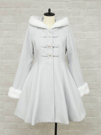 リボンビットフーディフレアコート グレー（Gray） FREE ｜Amavel（アマベル）公式サイト