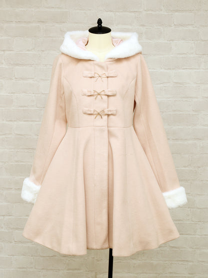 リボンビットフーディフレアコート ピンク（Pink） FREE ｜Amavel（アマベル）公式サイト