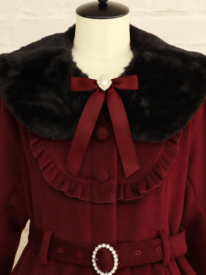 パールベルト付ヨークフリルコート ｜Amavel（アマベル）公式サイト