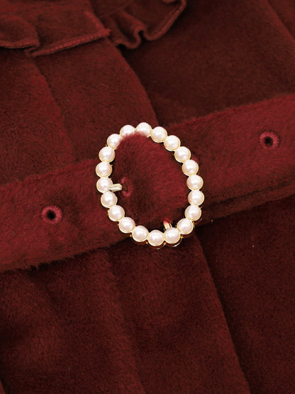 パールベルト付ヨークフリルコート ｜Amavel（アマベル）公式サイト