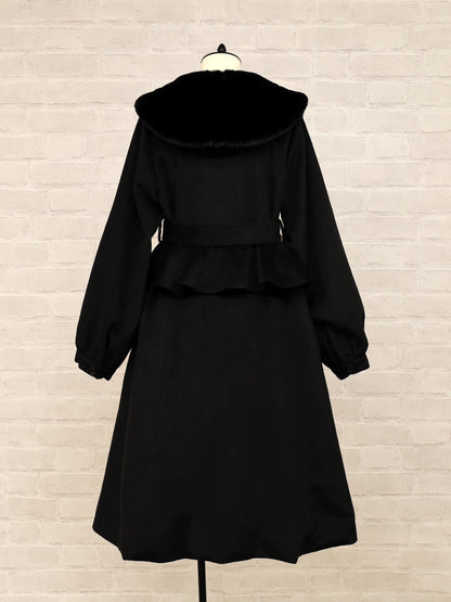 Noble Elegance ペプラムロングコート ｜Amavel（アマベル）公式サイト