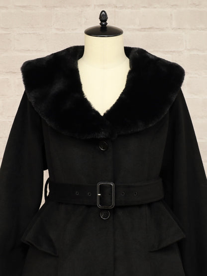 Noble Elegance ペプラムロングコート ｜Amavel（アマベル）公式サイト