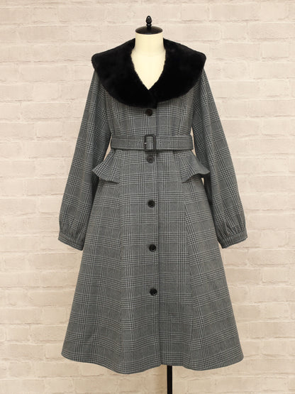 Noble Elegance ペプラムロングコート ｜Amavel（アマベル）公式サイト