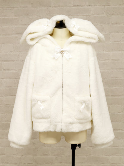 うさみみファーアウター アイボリー（Ivory） FREE ｜Amavel（アマベル）公式サイト