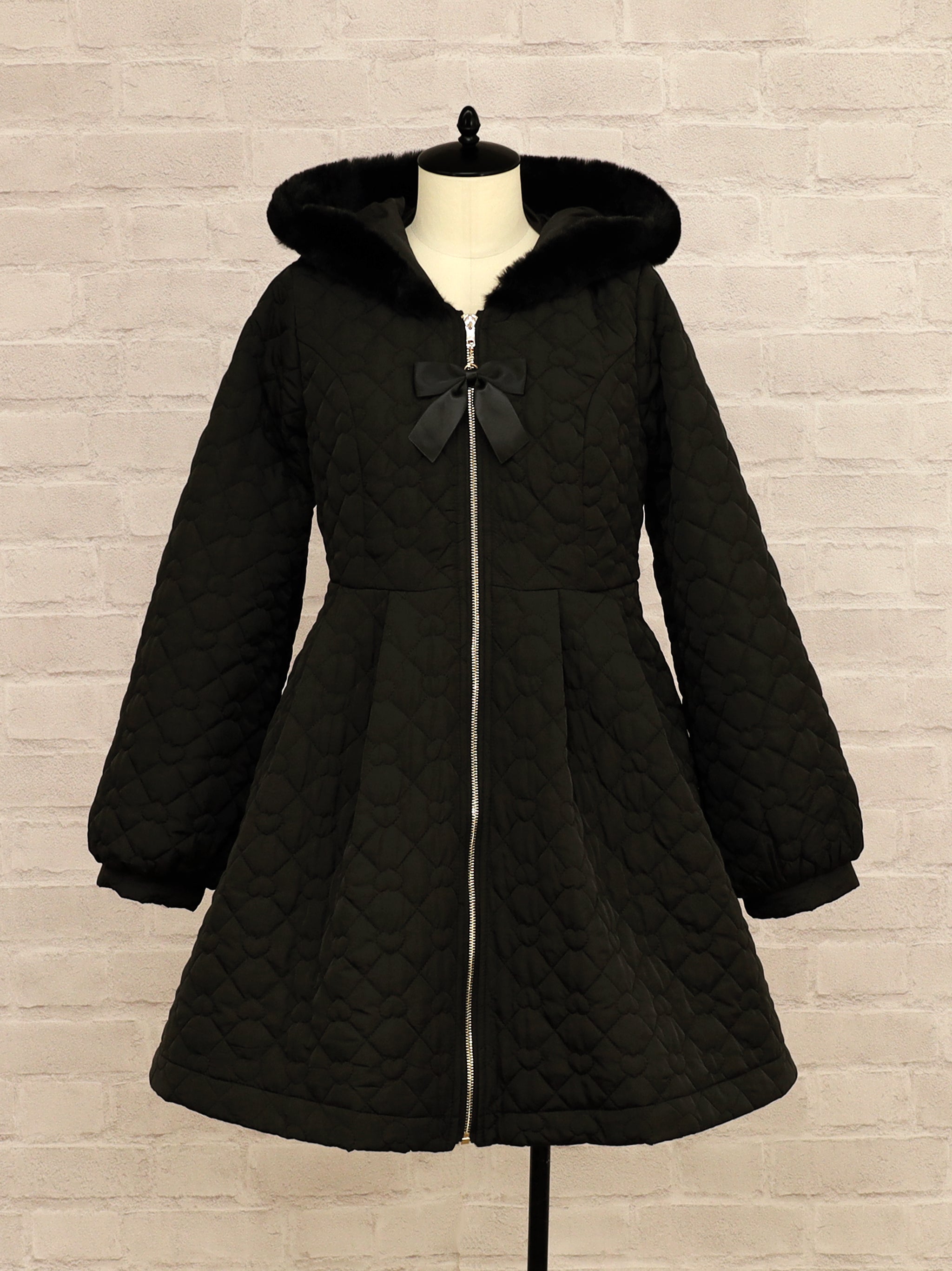 ハートキルティングアウター ブラック（Black） FREE ｜Amavel（アマベル）公式サイト