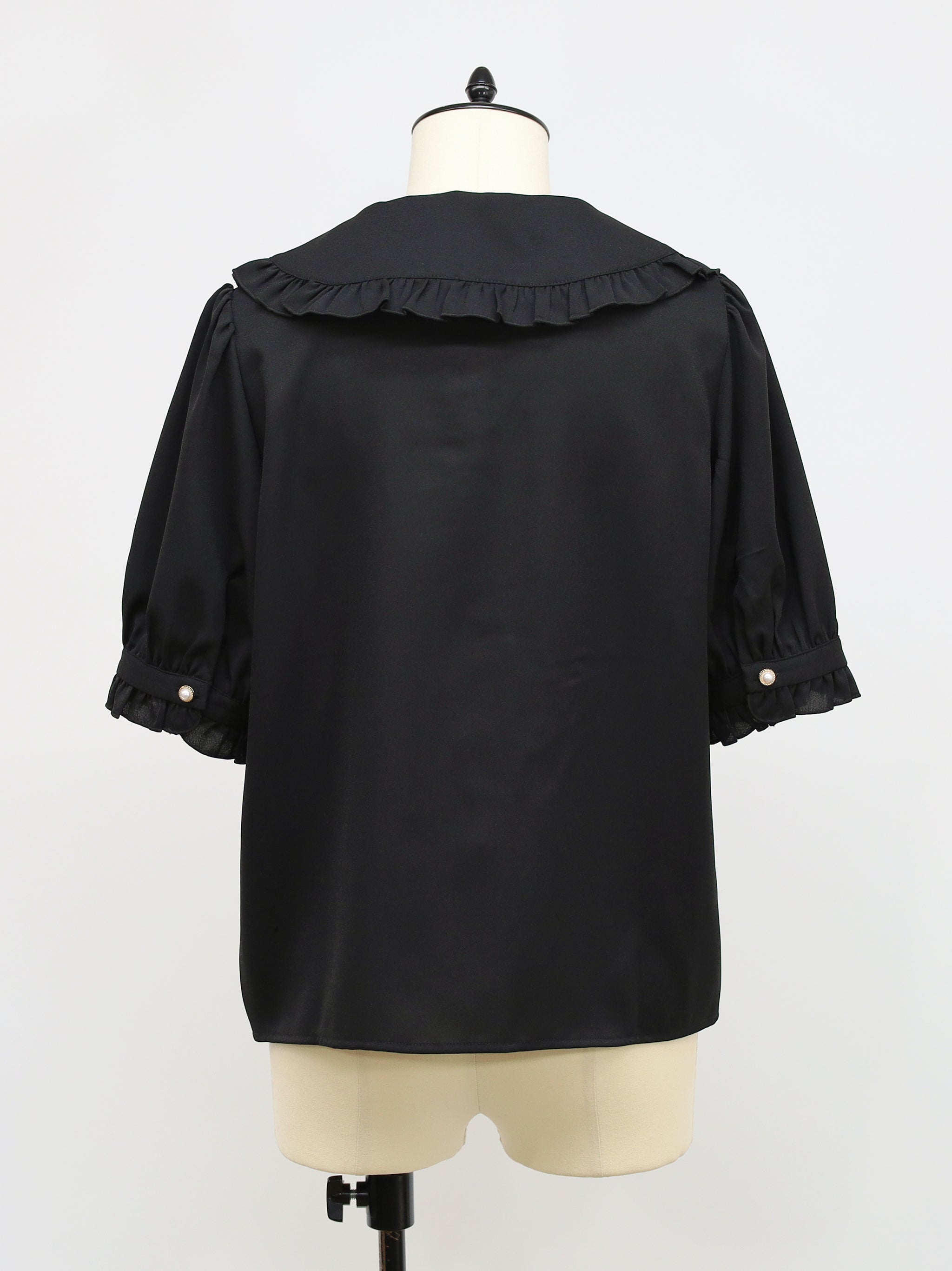 ダブルフリル丸襟半袖ブラウス ｜Amavel（アマベル）公式サイト