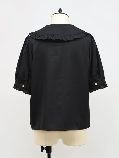 ダブルフリル丸襟半袖ブラウス ｜Amavel（アマベル）公式サイト