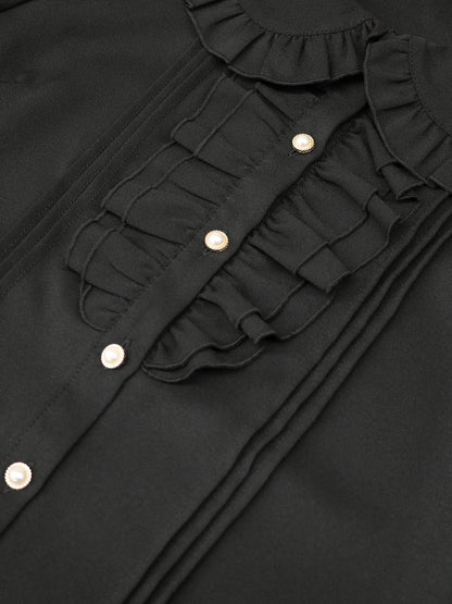 ダブルフリル丸襟半袖ブラウス ｜Amavel（アマベル）公式サイト