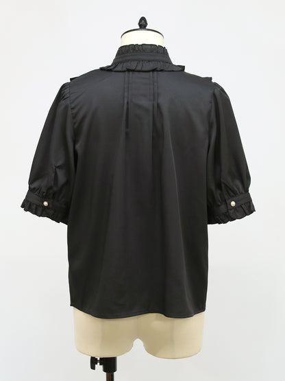 ヨーク切替スタンドフリル半袖ブラウス ｜Amavel（アマベル）公式サイト