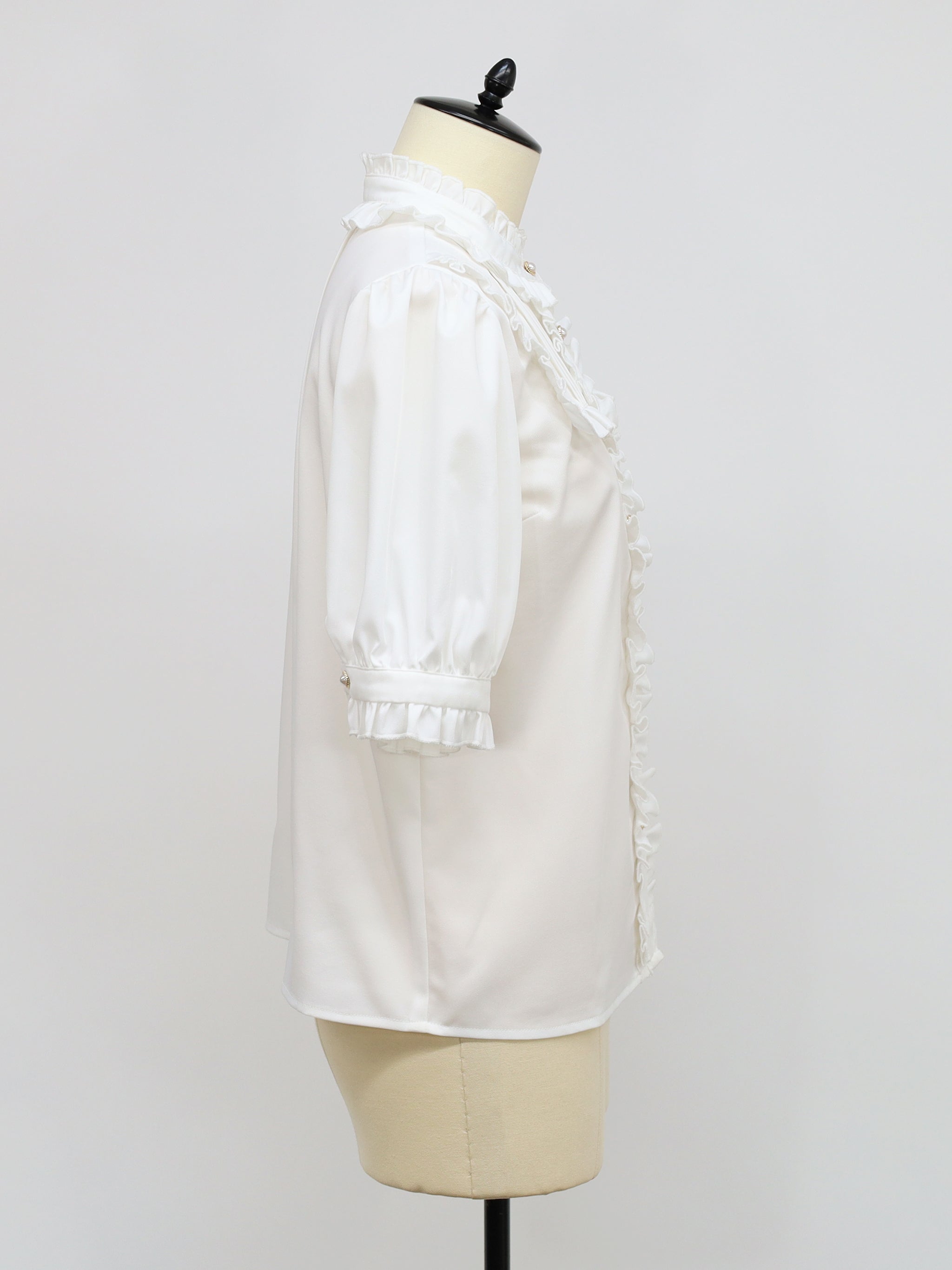 ジェーンマープル　ruffle yoke lace blouse ホワイト　新品 ジェーンマープル ruffle yoke lace blouse ホワイト 新品