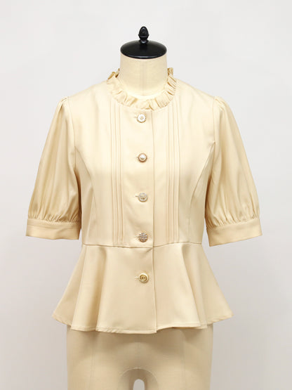 アソートボタンペプラムブラウス ベージュ（Beige） FREE ｜Amavel（アマベル）公式サイト