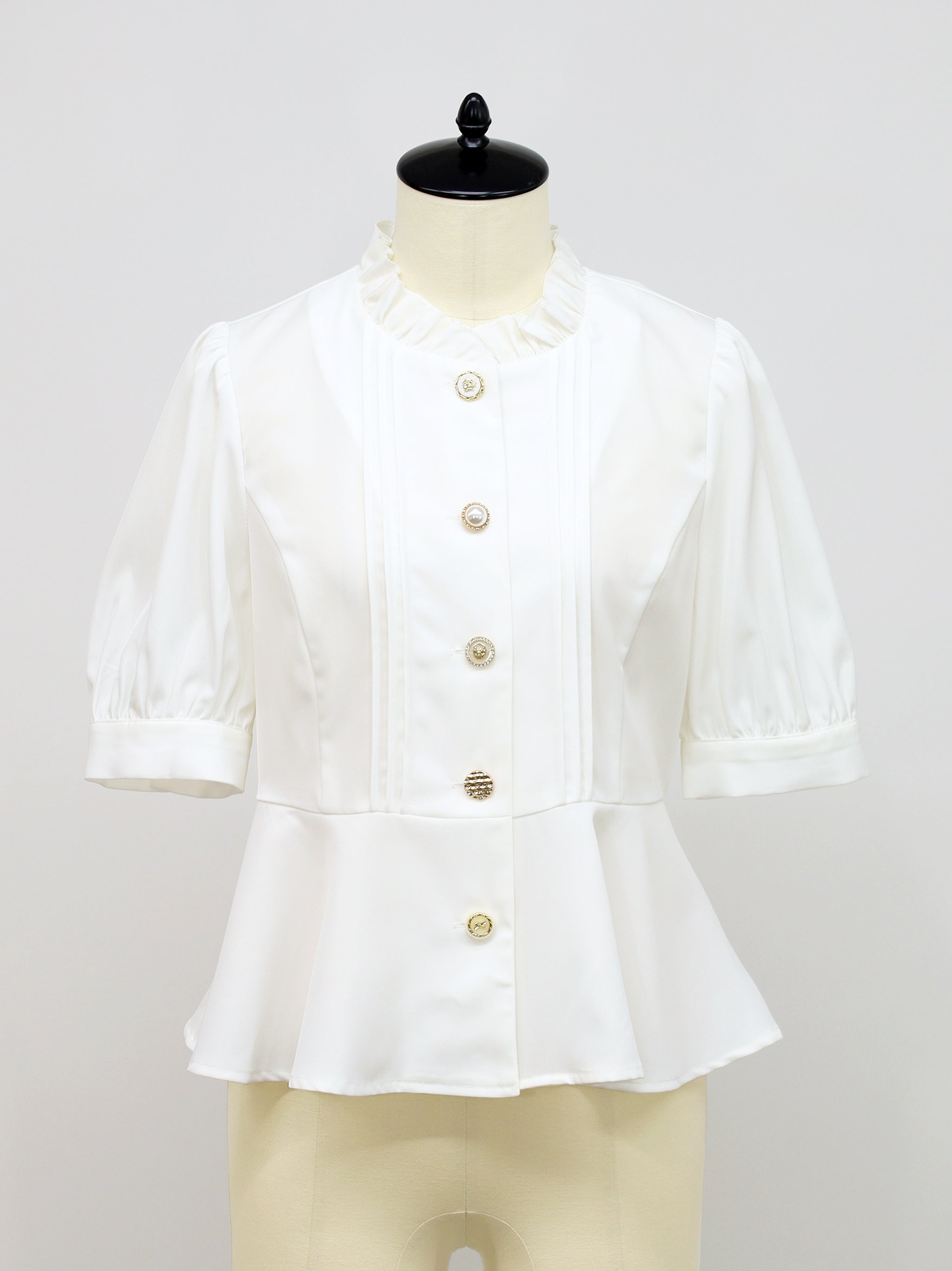 アソートボタンペプラムブラウス アイボリー（Ivory） FREE ｜Amavel（アマベル）公式サイト