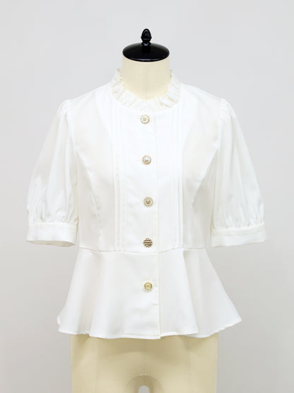 アソートボタンペプラムブラウス アイボリー（Ivory） FREE ｜Amavel（アマベル）公式サイト