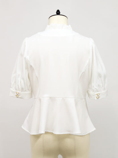 アソートボタンペプラムブラウス ｜Amavel（アマベル）公式サイト