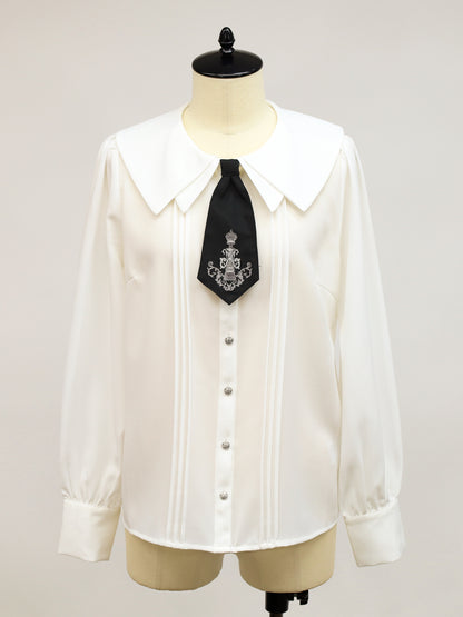 Royal checkmate ネクタイブラウス ブラック（Black） FREE ｜Amavel（アマベル）公式サイト