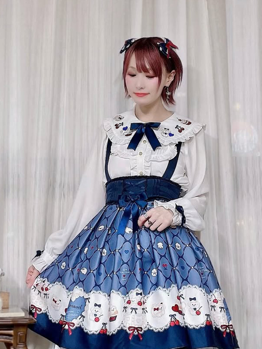 新品♡アマベル♡Sweet Whipプリントワンピ♡ブラウン♡リボンノベルティ付 Sweet Whip プリントワンピース （9295740043495）– Amavel