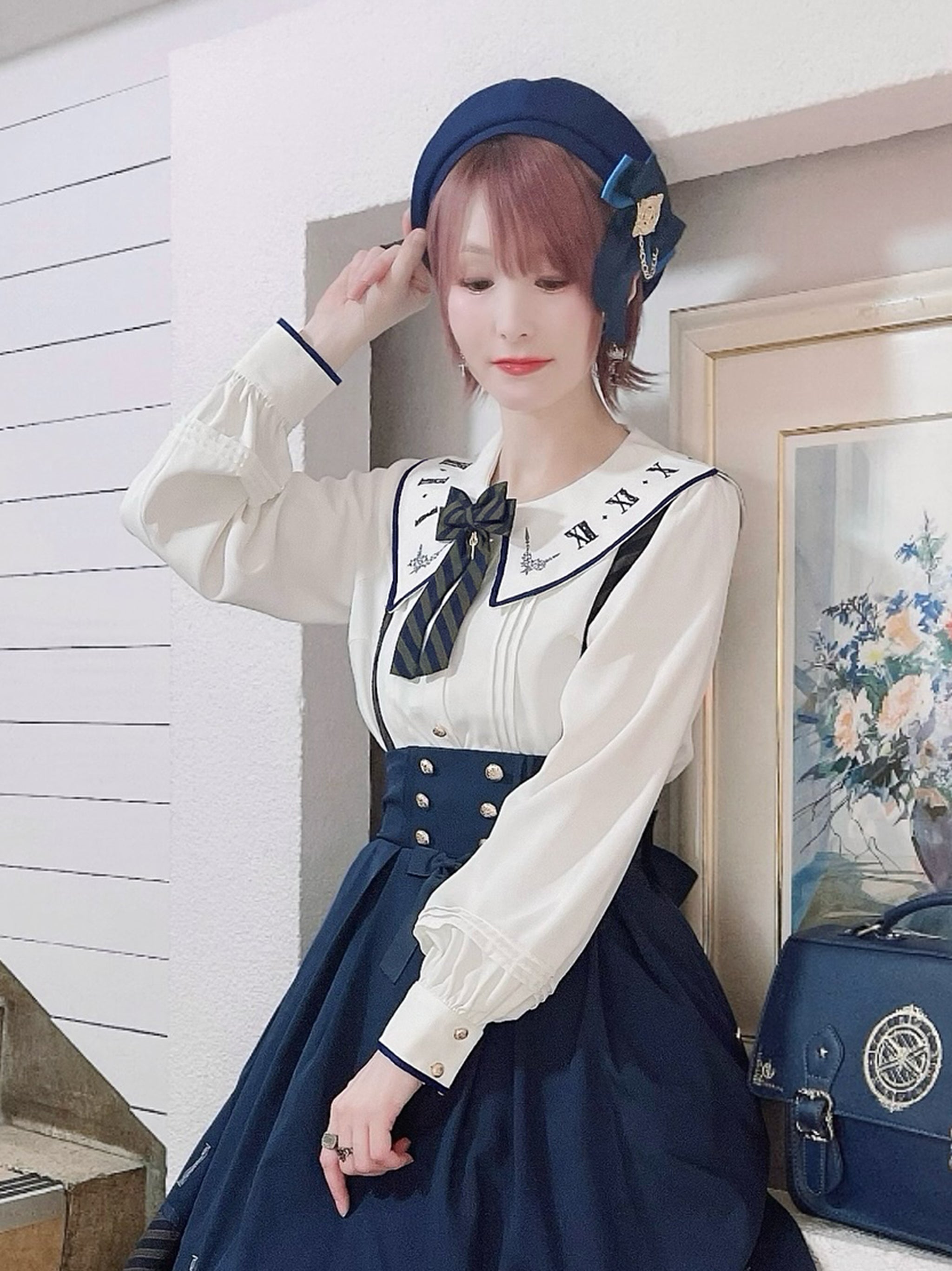 Antique Clock ブラウス ネイビー（Navy） FREE ｜Amavel（アマベル）公式サイト