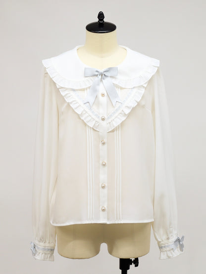 Classical Ladder Lace ブラウス サックス（SaxeBlue） FREE ｜Amavel（アマベル）公式サイト