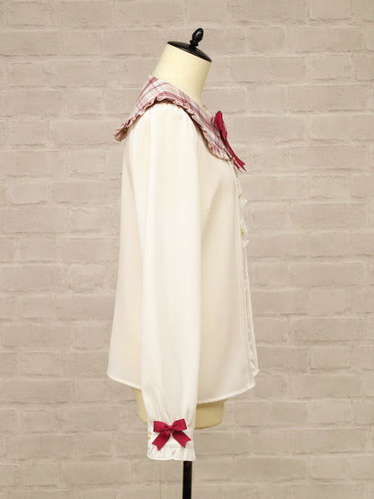 Plaid Collar リボンブラウス ｜Amavel（アマベル）公式サイト