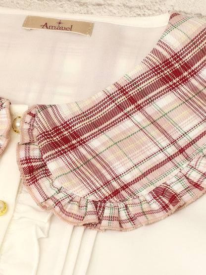 Plaid Collar リボンブラウス ｜Amavel（アマベル）公式サイト