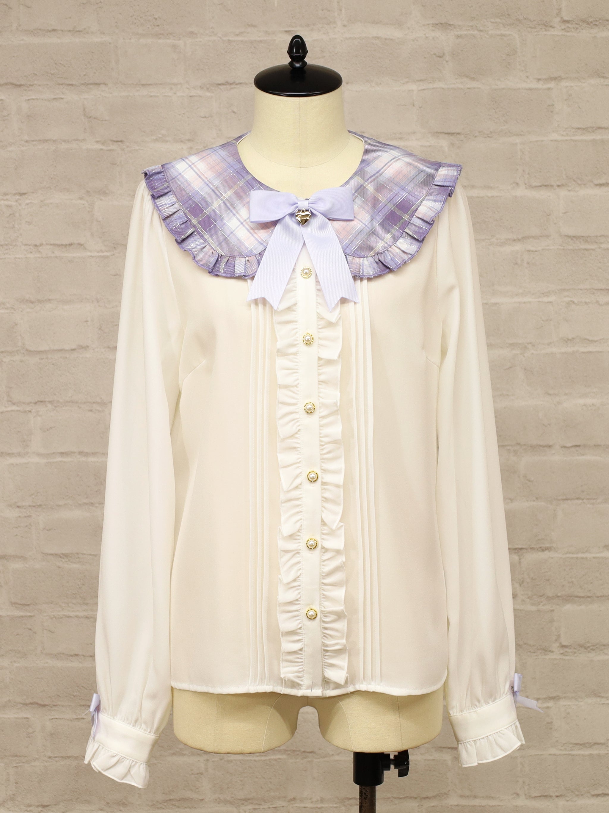Plaid Collar リボンブラウス ｜Amavel（アマベル）公式サイト