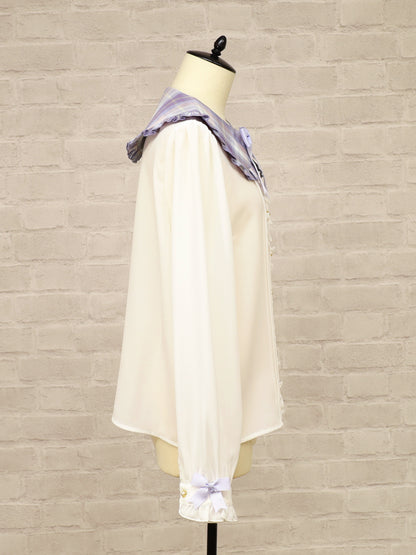 Plaid Collar リボンブラウス ｜Amavel（アマベル）公式サイト