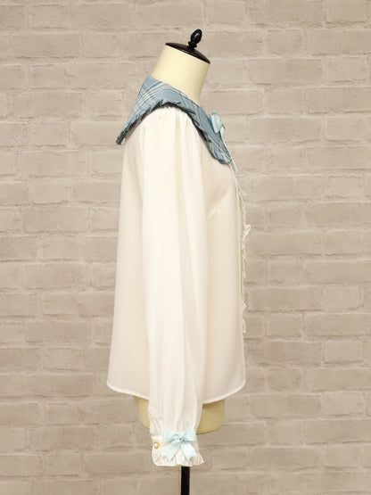 Plaid Collar リボンブラウス ｜Amavel（アマベル）公式サイト