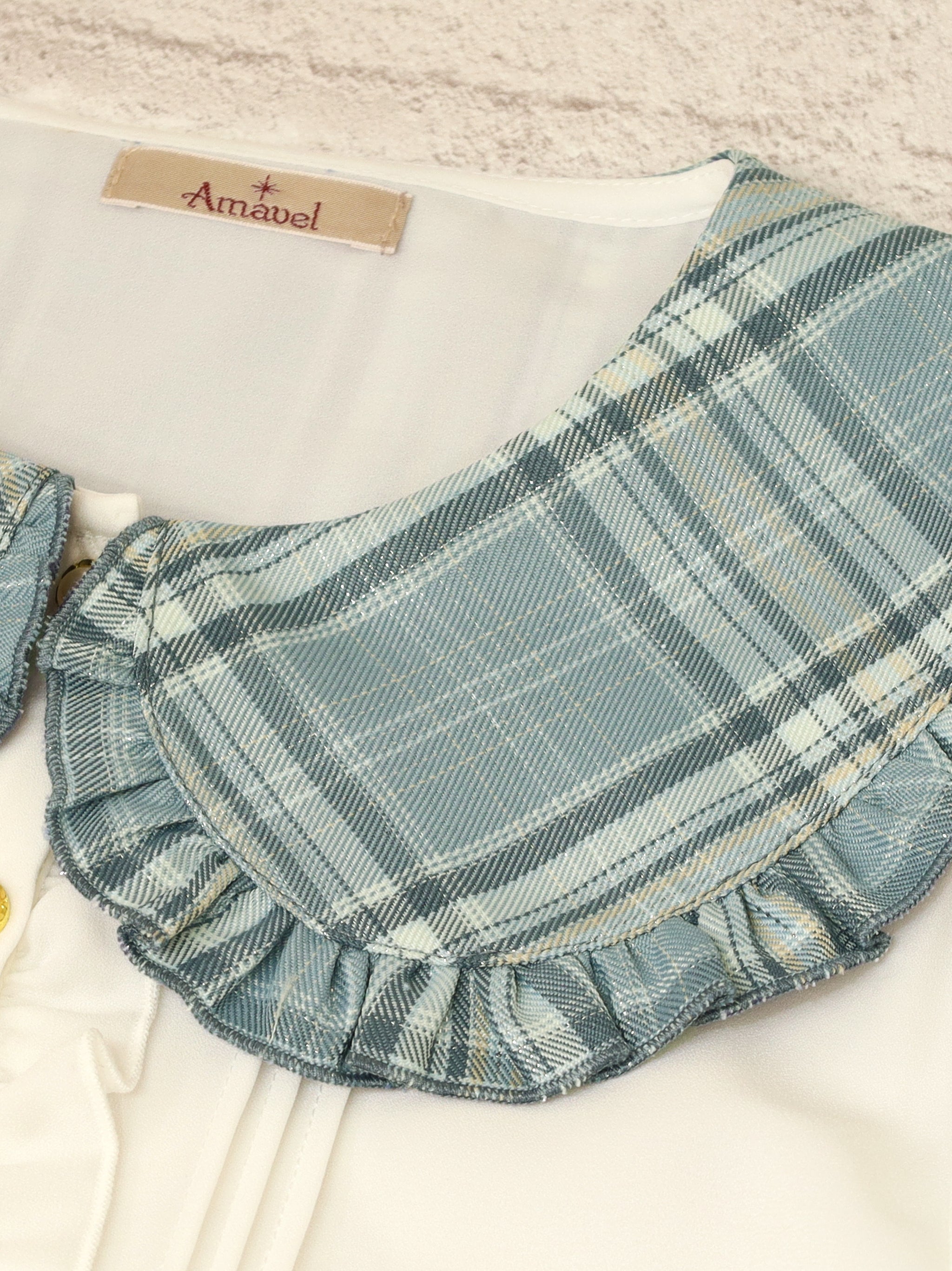 Plaid Collar リボンブラウス ｜Amavel（アマベル）公式サイト