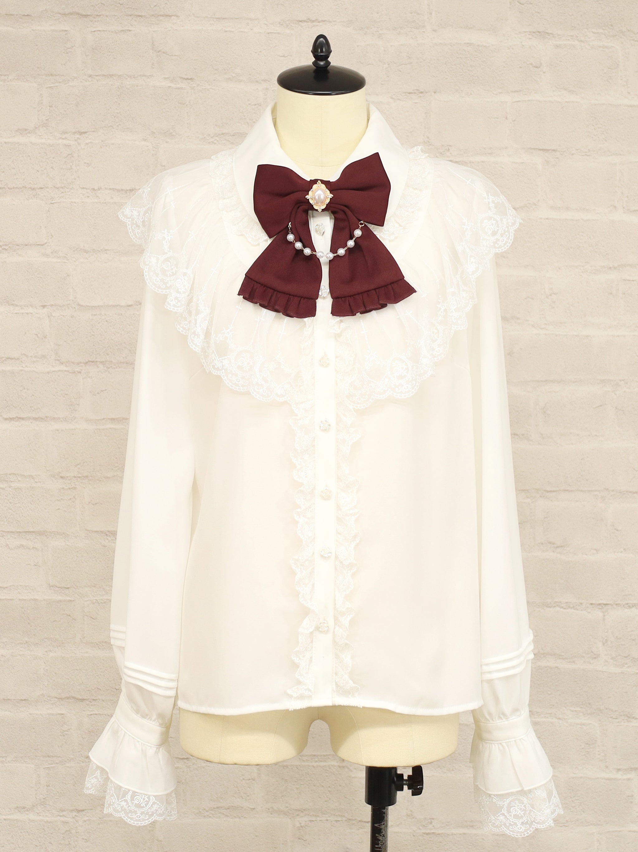 Rosette Doll クラシカルブラウス ボルドー（Bordeaux） FREE ｜Amavel（アマベル）公式サイト